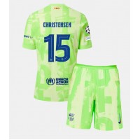 Stroje piłkarskie Barcelona Andreas Christensen #15 Koszulka Trzeciej dla dzieci 2024-25 Krótki Rękaw (+ szorty)